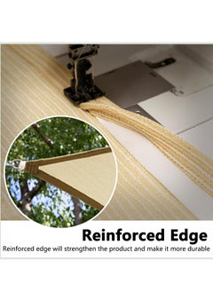 Arabest Sun Shade Sail, 2×3 m Shade Sail Rectangle with Supporting Tools, Garden Sail Canopy for Backyard, Patio and Green House  - Image 3