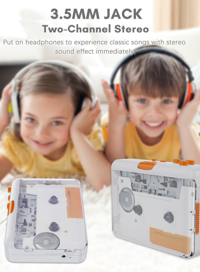 Portable Tape Player USB Cassettes Recorder Cassette to MP3 / CD Converter via USB Compatible with Laptops and Personal Computers with 3.5mm Headphone Port Stereo Sound Effect - Image 3