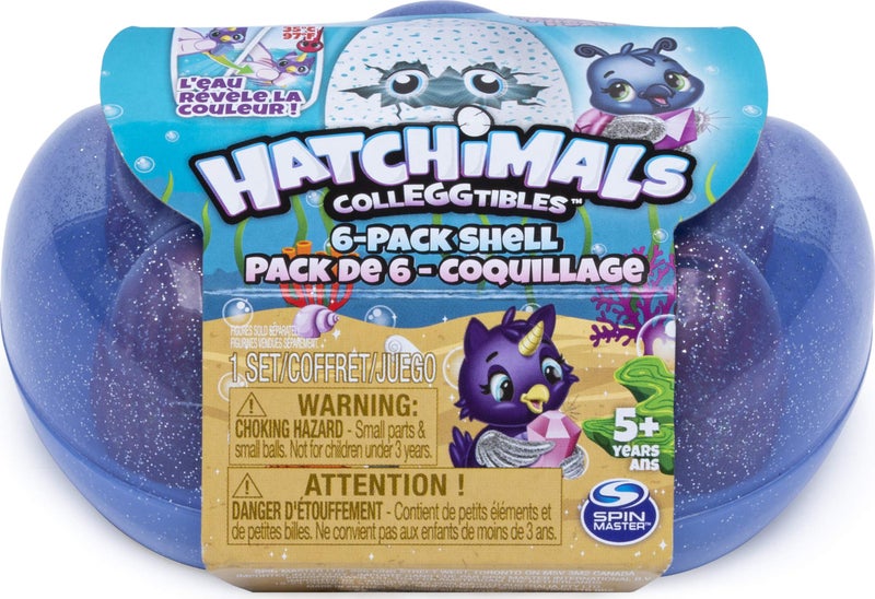 Hatchimals CollEGGtibles Mermal Magic 6 Pack Shell Carrying Case with Season 5 CollEGGtibles for Kids Aged 5 and Up Color May Vary - Image 2