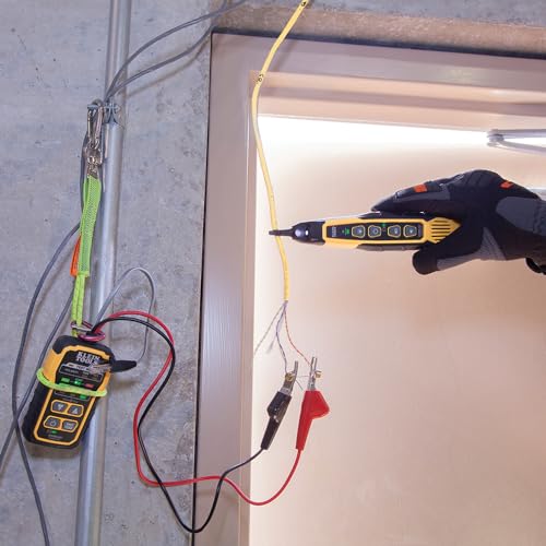 Klein Tools أداة تتبع الأسلاك Klein Tools VDV500-123 مع مجس تتبع وإضاءة LED لكابلات Ethernet والإنترنت والهاتف والسماعات وكابلات Coax والفيديو والبيانات RJ45 وRJ11 وRJ12 - Image 4