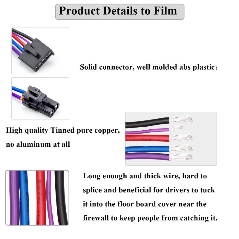 HOPUT 3 Pins Blower Motor Resistor Connector for 8e5h-19e624-a, 89018778, 89019351, 1581773, Compatible with Chevy, GMC Silverado, Tahoe, Suburban, Sierra, Yukon XL - AC - Image 5