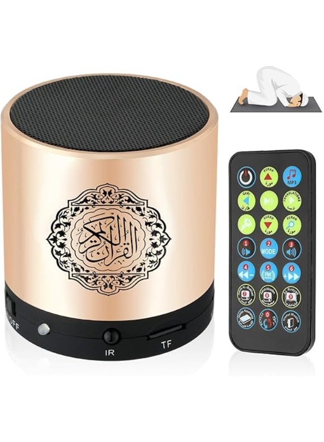 Portable Quran Bluetooth Speaker with Remote Control – Smart Digital Quran MP3 Player with Multiple Recitations and Translations, Wireless Islamic Speaker with LED Light, Touch Control Audio Quran Player for Home, Mosque, Ramadan, Prayer, and Islamic Learning