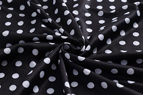 HELYO Work Dresses for Women Polka Dot Pockets Knee-Length Fit and Flare Casual Summer A Line Peter Pan Collar Dresses 978 (Black Dot, XL) - Image 4