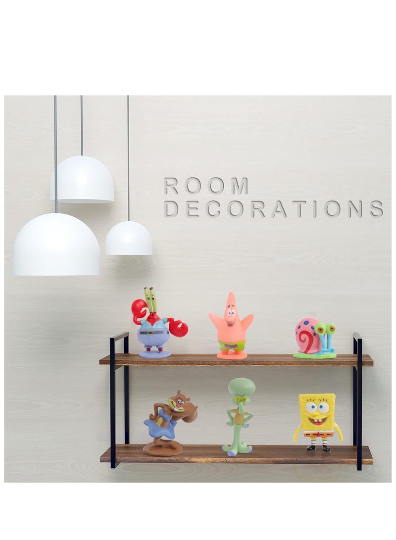 Y&D 12-Piece SpongeBob Figurines Model Toys Cake Decoration Doll Toys Multicolour - Image 3