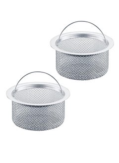 2Pcs Kitchen Sink Strainer Drainer Stainless Steel Sink Filter Basket with Handle Sink stopper for Kitchen Bathroom drains (Silver) - pzsku/Z73F3E0D2C38821E76500Z/45/_/1734082238/2ea7ee6c-569c-4912-b8fd-85cb0de42b66