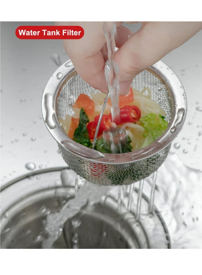 sokany 2Pieces Kitchen Sink Strainer Drainer Stainless Steel Sink Filter Basket with Handle Sink stopper for Kitchen Bathroom drains (Silver) - Image 5