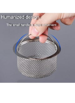 2Pcs Kitchen Sink Strainer Drainer Stainless Steel Sink Filter Basket with Handle Sink stopper for Kitchen Bathroom drains (Silver) - pzsku/Z73F3E0D2C38821E76500Z/45/_/1734082242/a2b69702-aef8-4e97-bd91-e4ec6bbda10a