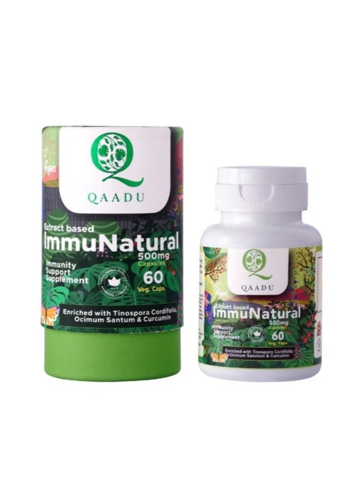 QAADU Qaadu Immunatural Extract Based Immunity Support Supplement 60 Capsules 