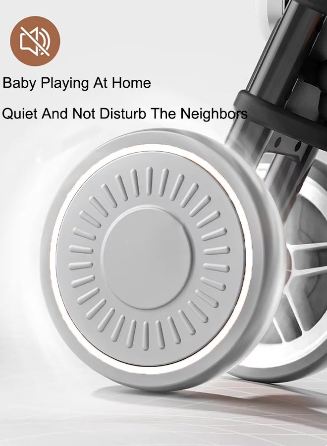 Baby Balance Bike with Silent Wheels, No Pedal Baby Walker, Mini Baby Bike with Lights and Music, Sturdy Safe Ride On Toys, Easy Set-Up, Great Gift Choice as Indoor and Outdoor Toy, 52*22*34cm,Green - Image 4