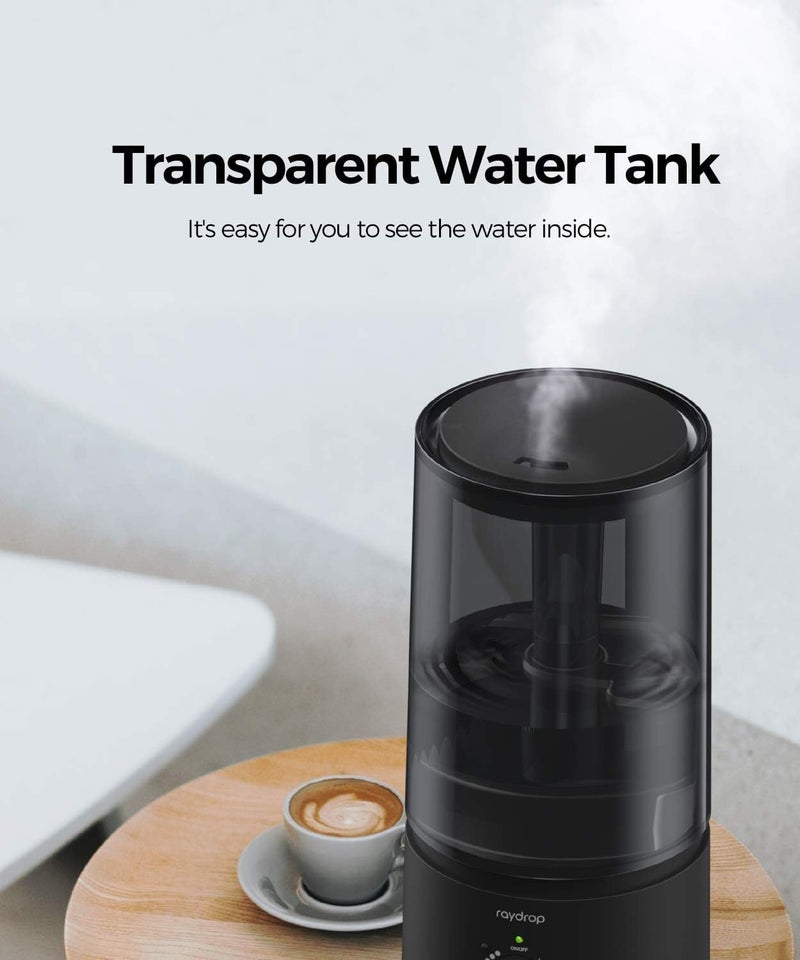 raydrop Humidifiers for Bedroom, Cool Mist Humidifiers for Babies, 1.0L Quiet Ultrasonic Humidifier, Space-Saving, Filterless, Auto Shut Off - (0.26 Gallon, US 110V) - Image 5