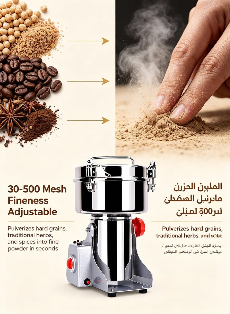 POWER 3000W Electric Grain Grinder, 36000 RPM, 800g Capacity - Fast & Efficient Superfine Grinding for Home & Commercial Use - Image 3