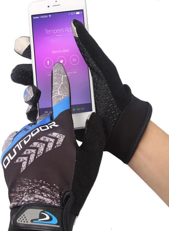 Peeruka Full Finger Bike Riding Gloves for Men & Women, Touchscreen Compatible Motorcycle Gloves for Bike Riding, Durable and Breathable Outdoor Sports Gloves, Nylon (Red) - Image 4