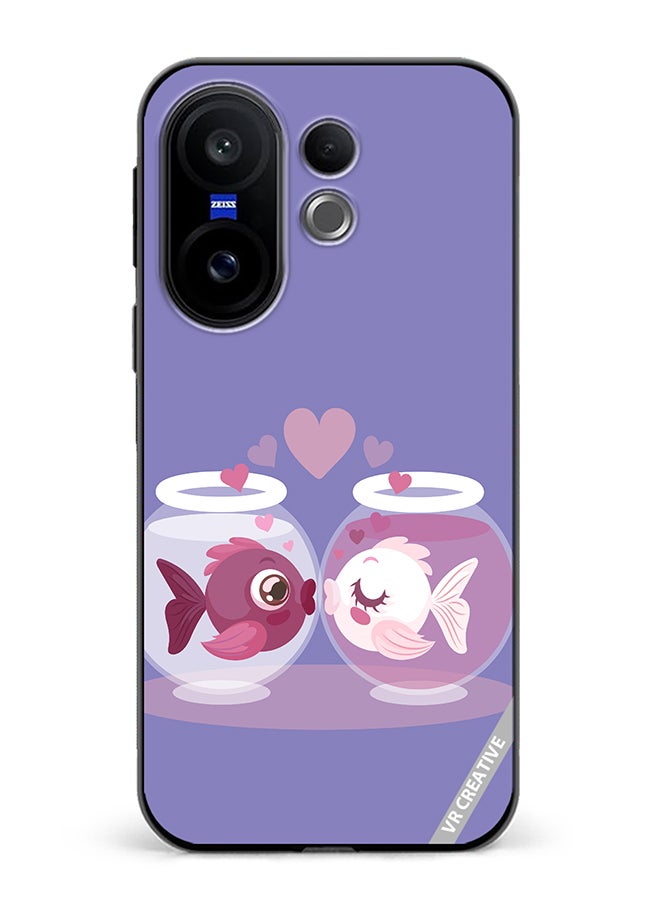 Protective Case Cover For Vivo X200 FE Love Fish Design Multicolour