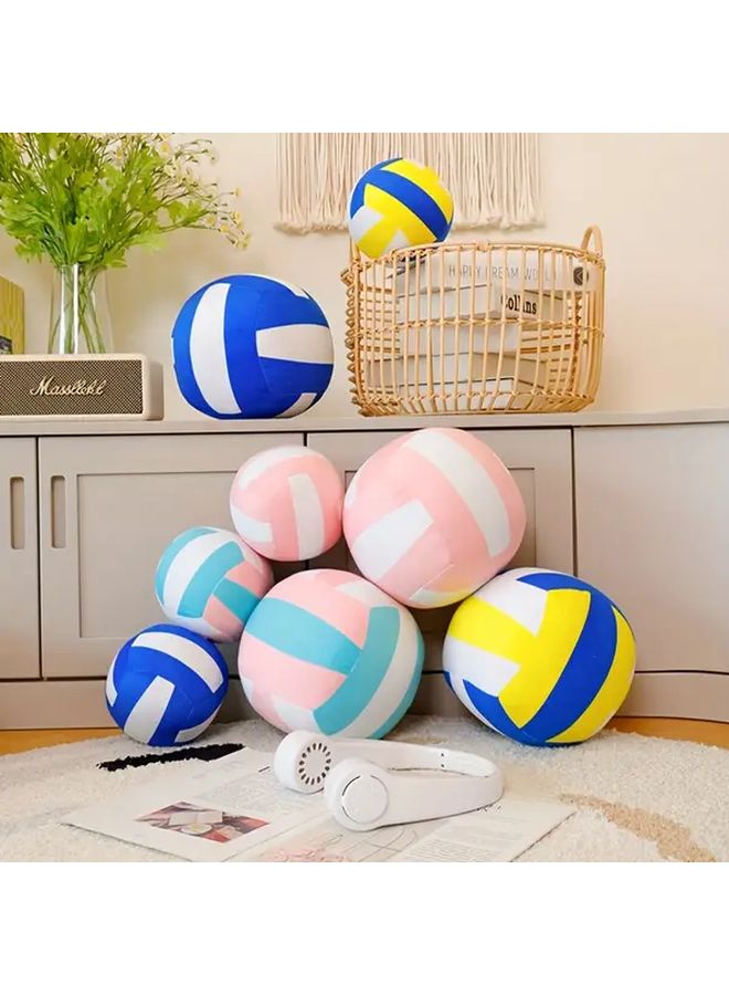 Pink White Volleyball Plush Toy 23cm Soft Cuddly Stuffed Ball Gift For Fans - Image 2