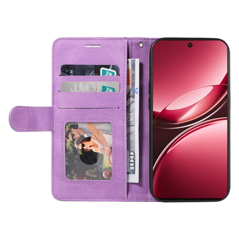 BURAQ Case Cover For vivo V50 Lite 5G Global Dual-color Splicing Flip Leather Phone Case(Purple) - Image 3