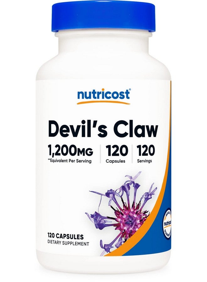 Nutricost Devils Claw 1200Mg Equivalent 120 Capsules Veggie Caps Nongmo Gluten Free And Vegetarian Friendly - Image 1