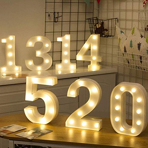 MIRADH LED Marquee Letter Lights Sign; Light Up Alphabet Letters for Wedding Birthday Party Christmas Home Bar Decoration; Warm White (Letter-A) ,Plastic - Image 4