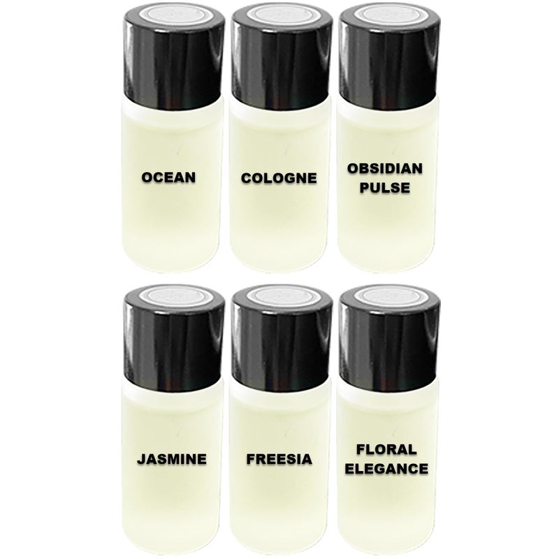 KESOCI Car Air Freshener Refill Liquid Set of 6 x 10 ML - Smart Car Air Freshener Refill - Car Fragrance Refill - Car Diffuser Refill (Emotional Fragrance Collection) - Image 1