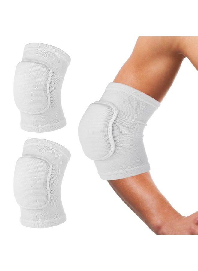 WLLHYF Pair of Elbow Pads with Thicken Sponge Padding Breathable Elbow Wraps Arm Brace Support Fitness Tendonitis Support Strap for Kids Child Girls Boys Teens Men and Women - Image 2