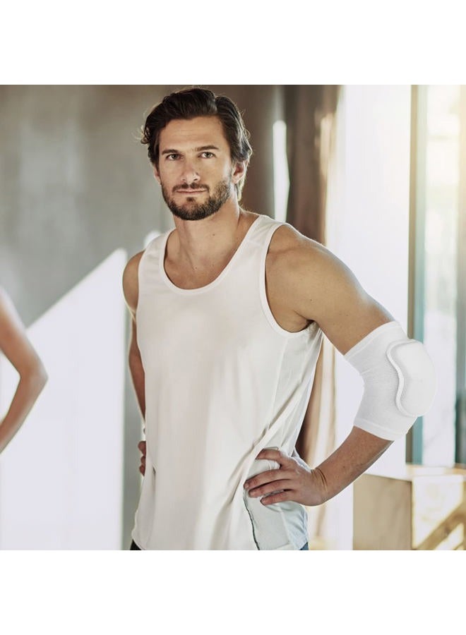 WLLHYF Pair of Elbow Pads with Thicken Sponge Padding Breathable Elbow Wraps Arm Brace Support Fitness Tendonitis Support Strap for Kids Child Girls Boys Teens Men and Women - Image 5