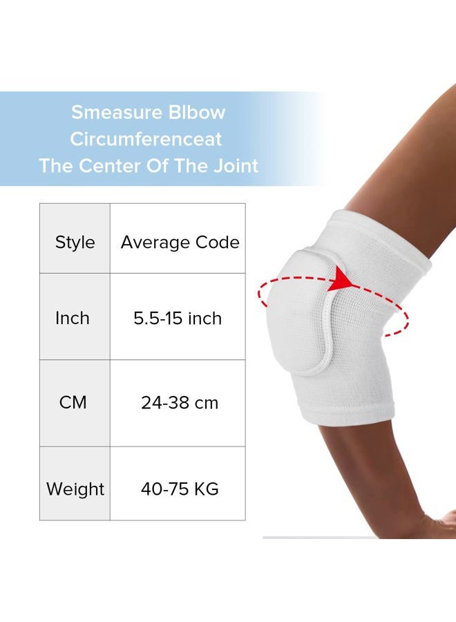 WLLHYF Pair of Elbow Pads with Thicken Sponge Padding Breathable Elbow Wraps Arm Brace Support Fitness Tendonitis Support Strap for Kids Child Girls Boys Teens Men and Women - Image 3