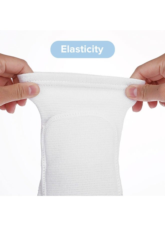 WLLHYF Pair of Elbow Pads with Thicken Sponge Padding Breathable Elbow Wraps Arm Brace Support Fitness Tendonitis Support Strap for Kids Child Girls Boys Teens Men and Women - Image 4