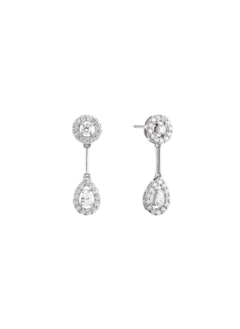 AWNL - Women's Tear Drop Earrings with Zirconia - Image 1