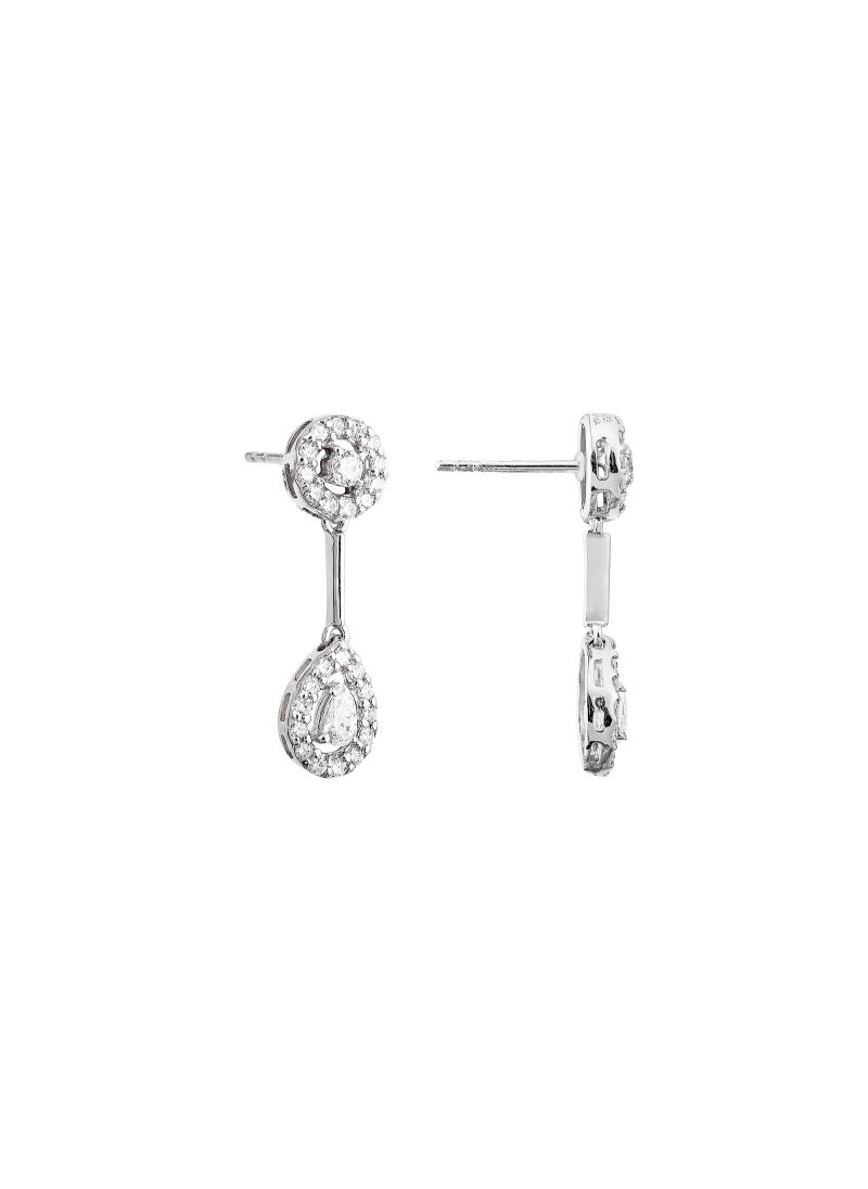 AWNL - Women's Tear Drop Earrings with Zirconia - Image 1