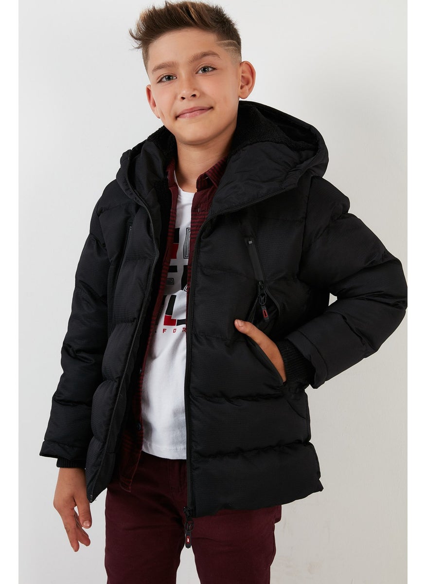 Plush Lined Hooded Puffer Coat with Zipper Pockets Boys' Coat 5760040 - pzsku/Z73F48ACA13E2136A9AB4Z/45/_/1725791233/4927bb3a-4c55-4944-8125-29db7741e56a