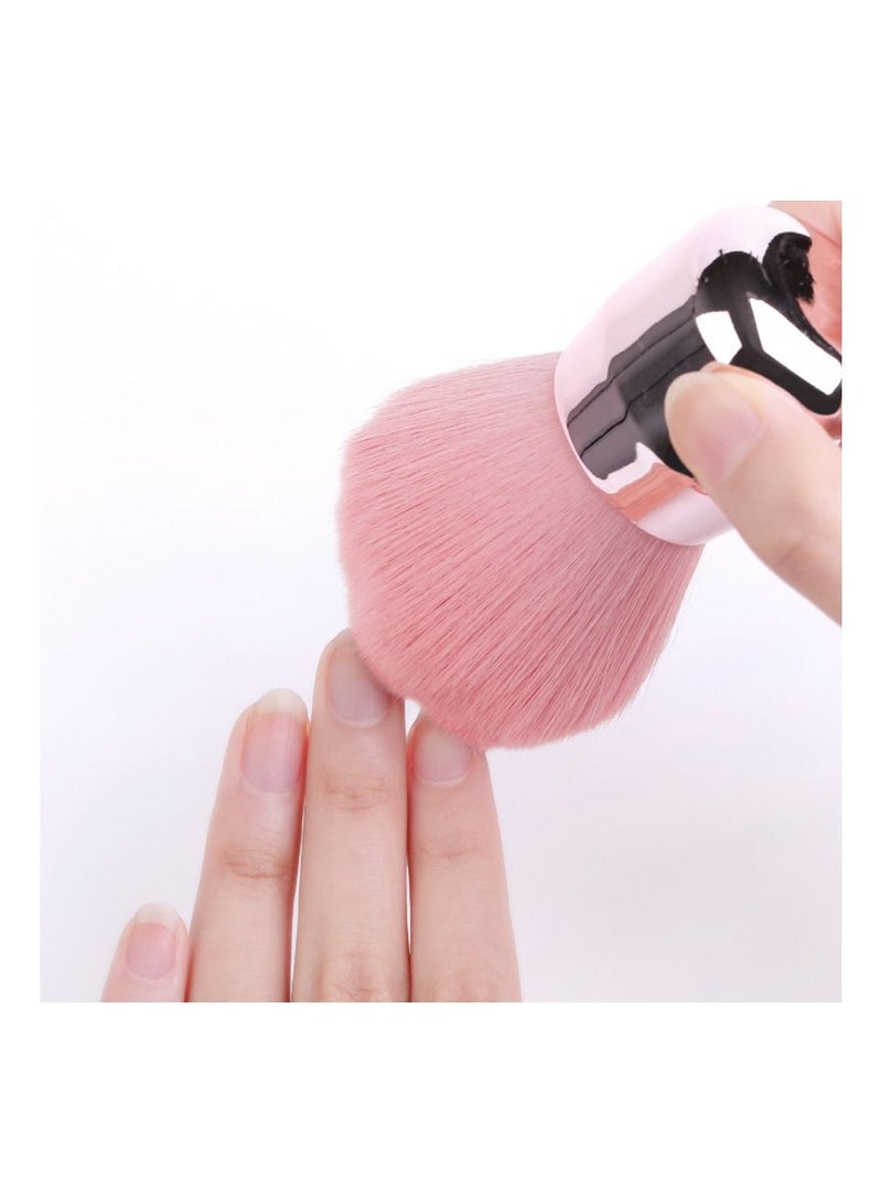 فرشاة تنظيف الأظافر فرشاة مكياج بمقبض معدني فرشاة تنظيف غبار طلاء الأظافر جل فرشاة إزالة مسحوق UV - Image 4
