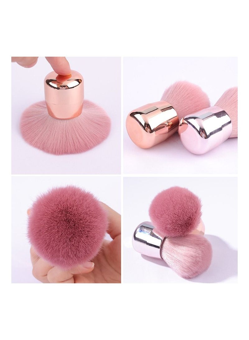 فرشاة تنظيف الأظافر فرشاة مكياج بمقبض معدني فرشاة تنظيف غبار طلاء الأظافر جل فرشاة إزالة مسحوق UV - Image 5