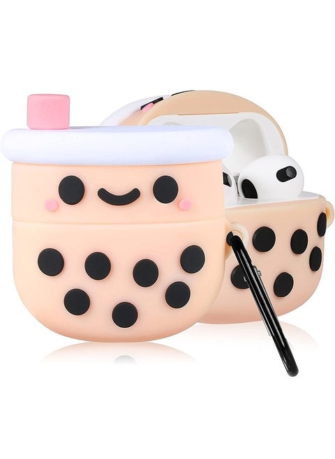 Airpod 3 Protective Case Cover with Keychain, Soft Silicone Protective Cover, Cartoon Shockproof Case Compatible with Airpod 3