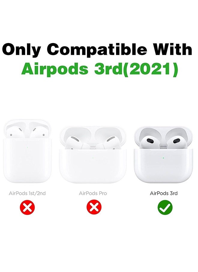 Generic - Airpod 3 Protective Case Cover with Keychain, Soft Silicone Protective Cover, Cartoon Shockproof Case Compatible with Airpod 3 - Image 1