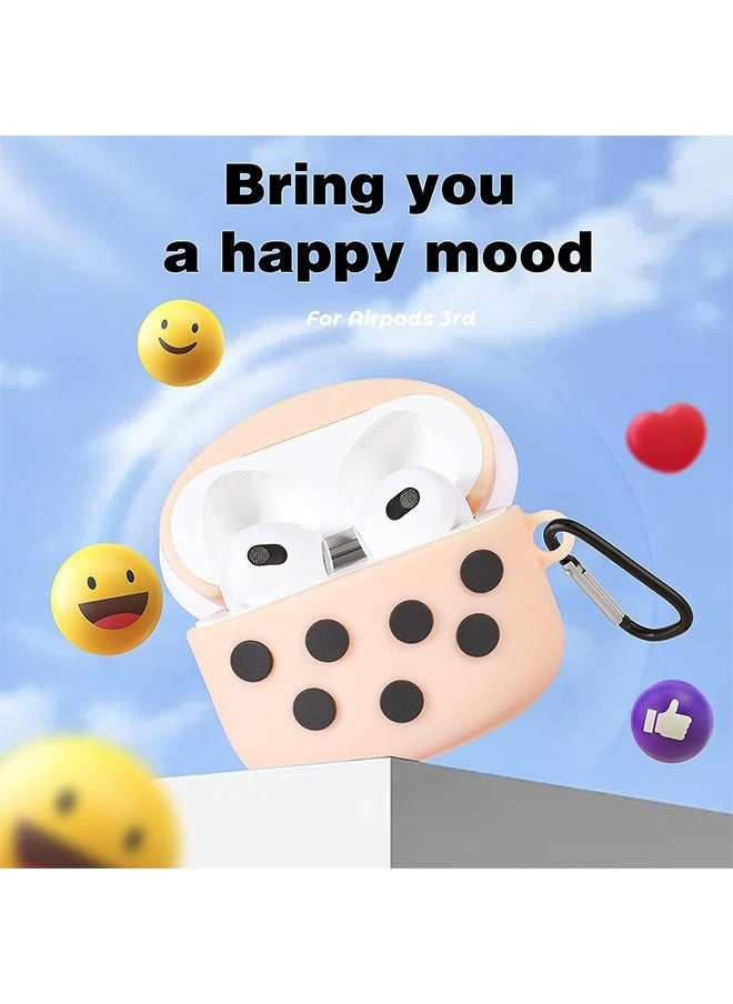 Generic - Airpod 3 Protective Case Cover with Keychain, Soft Silicone Protective Cover, Cartoon Shockproof Case Compatible with Airpod 3 - Image 1