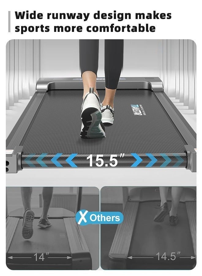 RUIYADA Electric Treadmill，Universal Treadmill，Under Desk Treadmill 2 in 1 Walking Machine Portable Folding Electric Motorized Walking and Jogging Machine with Remote Control for Home and Office Workout - Image 4