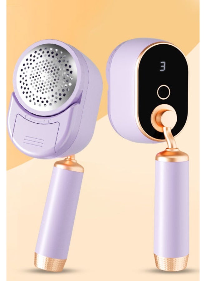 Lint Remover, 6-Blade Rechargeable Fabric Shaver with Suction, 3-Speed Smart Display for Sweaters and Coats, Home and Travel Use - Image 2