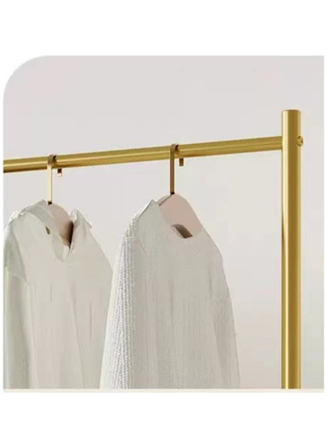 Kutis Metal Clothes Organizer Double Rod Clothing Garment Rack Stand Golden 120x40x185 cm - Image 4