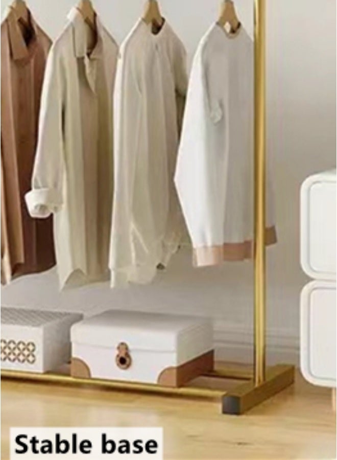 Kutis Metal Clothes Organizer Double Rod Clothing Garment Rack Stand Golden 120x40x185 cm - Image 3