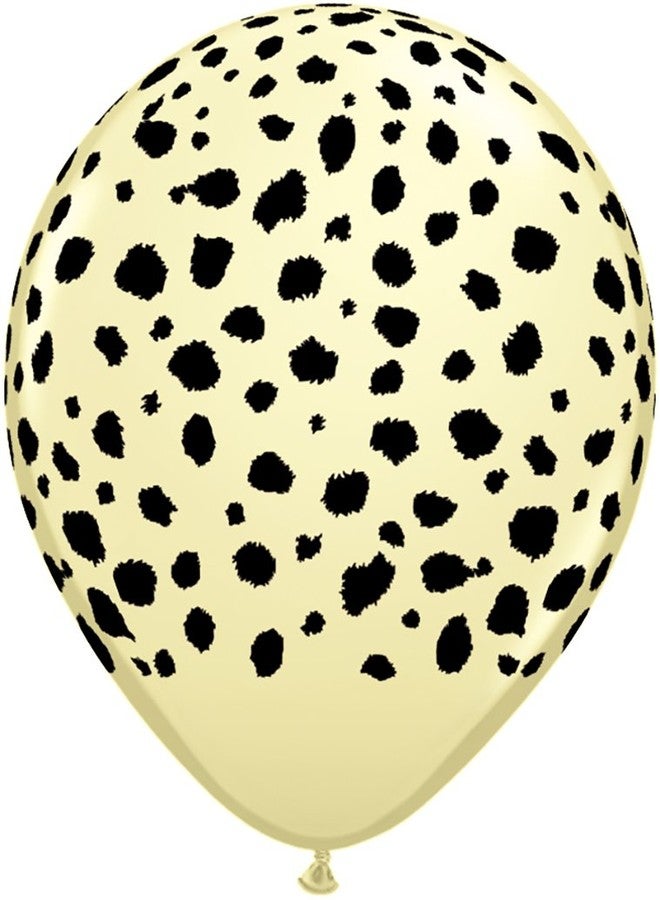 Qualatex 11" Cheetah Spots Latex, Ivory Silk