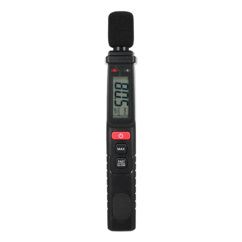 Decibel Meter Black Compact Lightweight - High Accuracy A Weighted Measurement Sound Level Meter for Home Office Factory Community School Audio System Automobile - Image 1