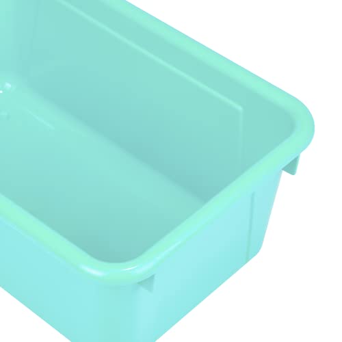 Storex Small Cubby Bins, Pack of 5, 12.2 x 7.8 x 5.1 Inches, Teal (62420U05C) - Image 5