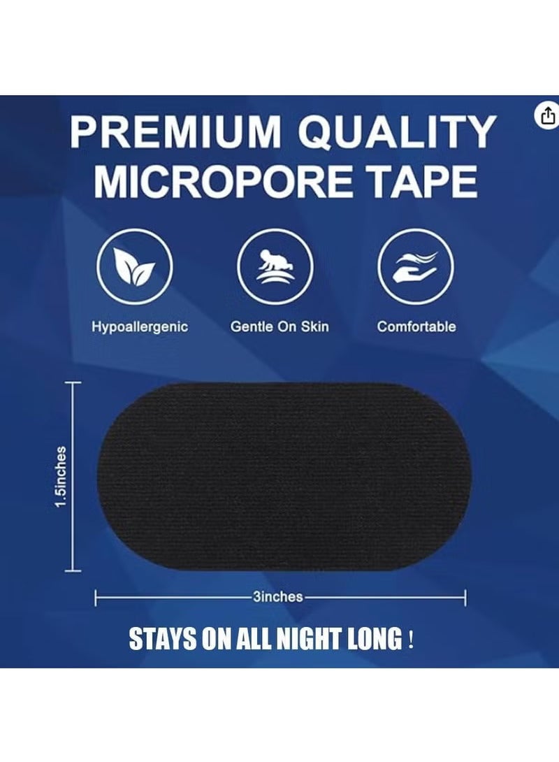 ATRJSZ 30 Pcs Sleeping Mouth Tape, Comfortable & Breathable Mouth Tape, Say No to Snoring, Comfortable Sleep & Breathing (Black) - Image 4
