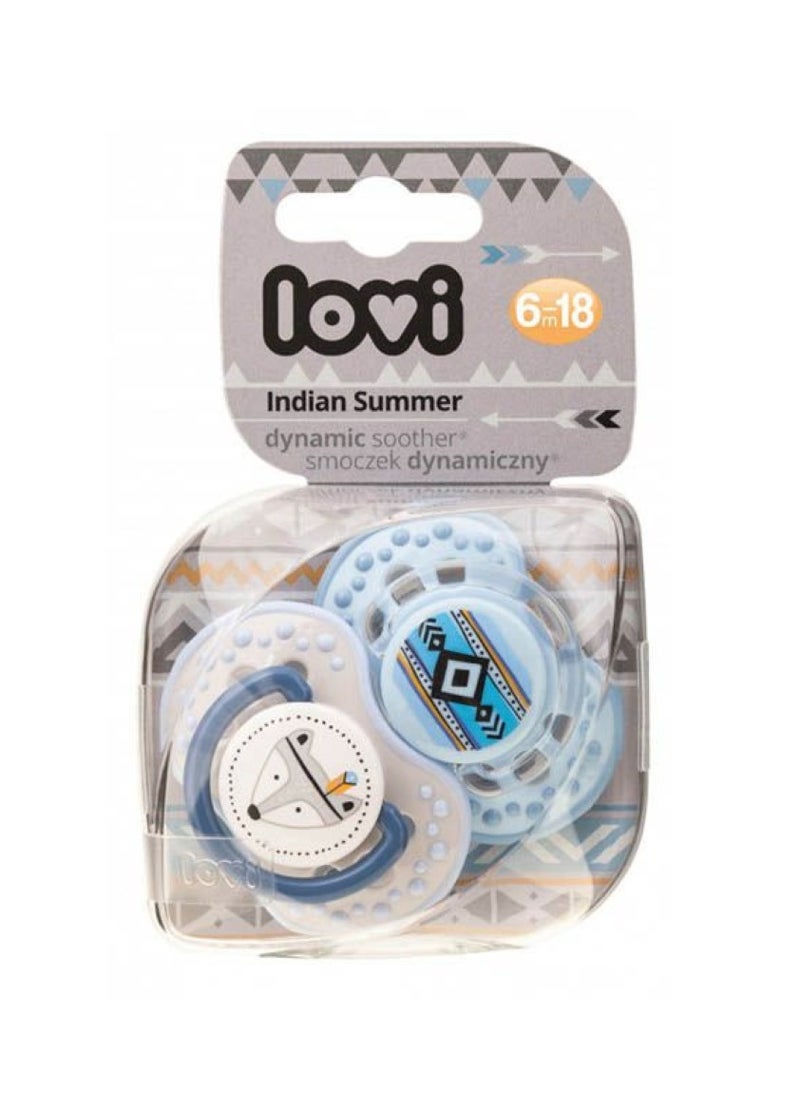 lovi Dynamic Soother Silicone 6-18 m (2pcs) Indian Summer Boy  - Image 3