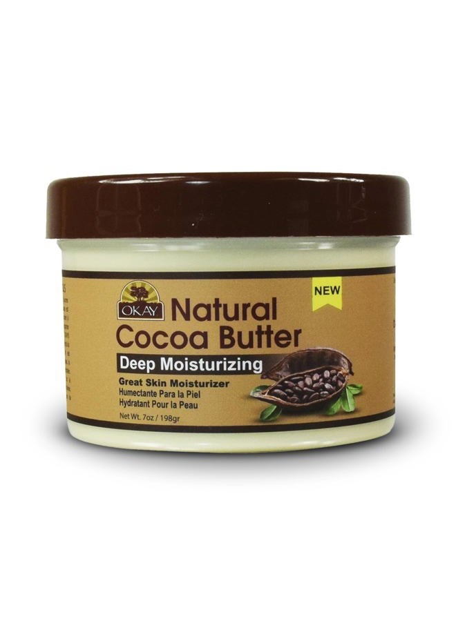 OKAY 100% NATURAL COCOA BUTTER SMOOTH 7oz/198gr - Image 1