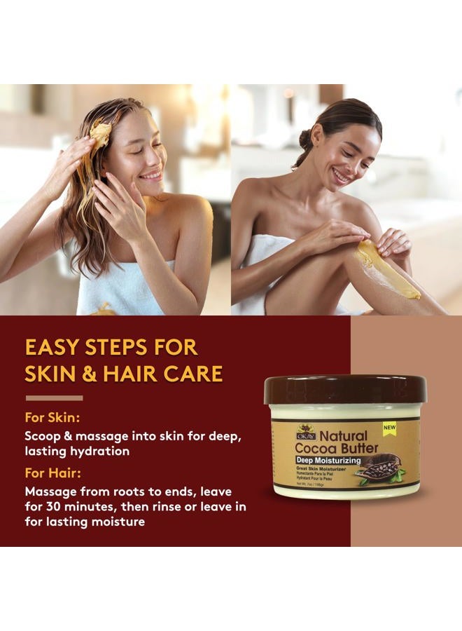 OKAY 100% NATURAL COCOA BUTTER SMOOTH 7oz/198gr - Image 4
