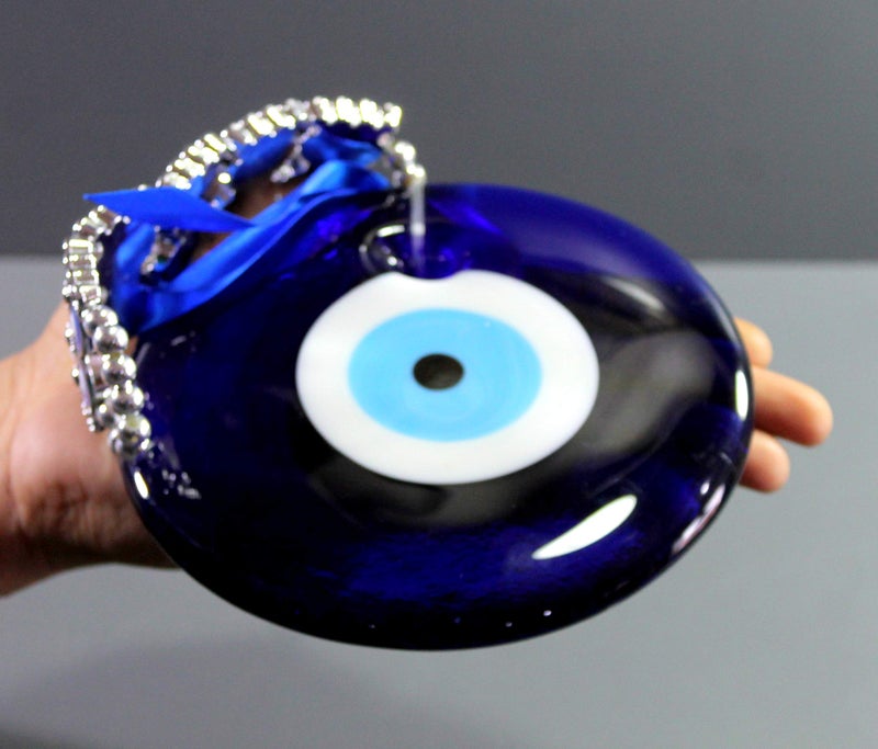 ESPLANADE Glass Evil Eye Car Door Hanging for Good Luck and Prosperity (Blue, Big) - Image 4