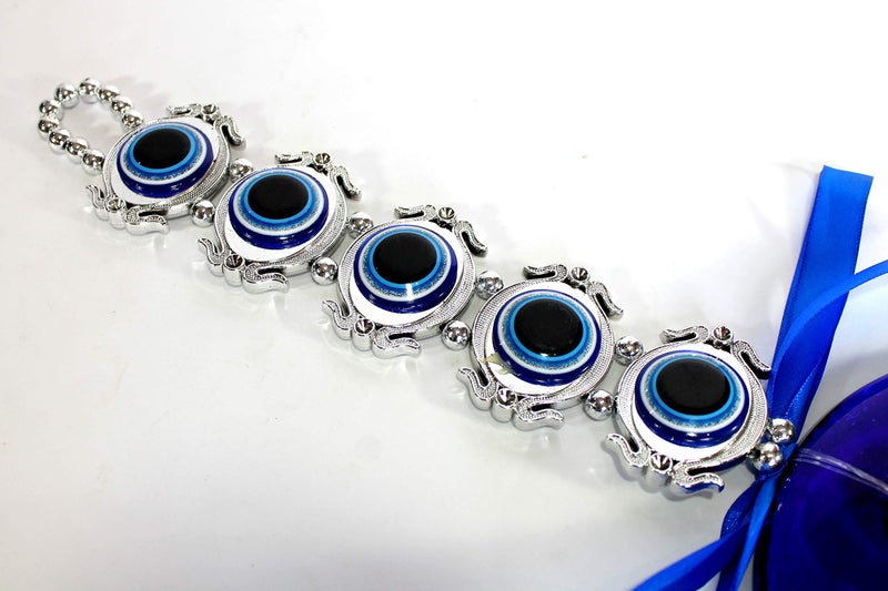 ESPLANADE Glass Evil Eye Car Door Hanging for Good Luck and Prosperity (Blue, Big) - Image 3