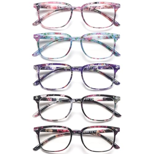STASTEND 5 Pack Reading Glasses Blue Light Blocking for WomenComputer Readers with Spring Hinge MulticolorC7 1 multiplier_x - Image 2