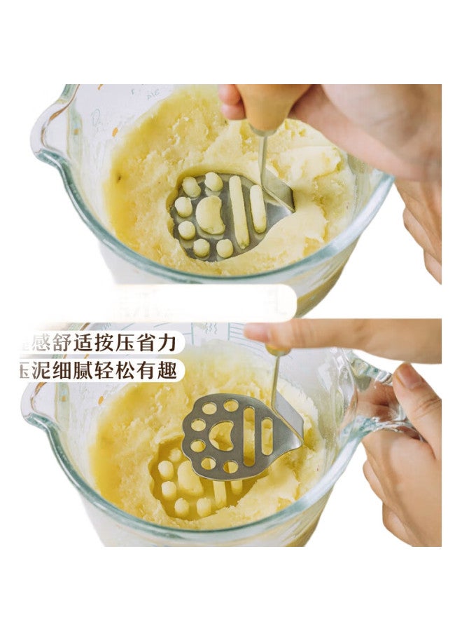 SHUEHO Ke Xiao Xiong Potato Masher, Baby Food Processor, Stainless Steel Masher, Pressing Tool - Image 1