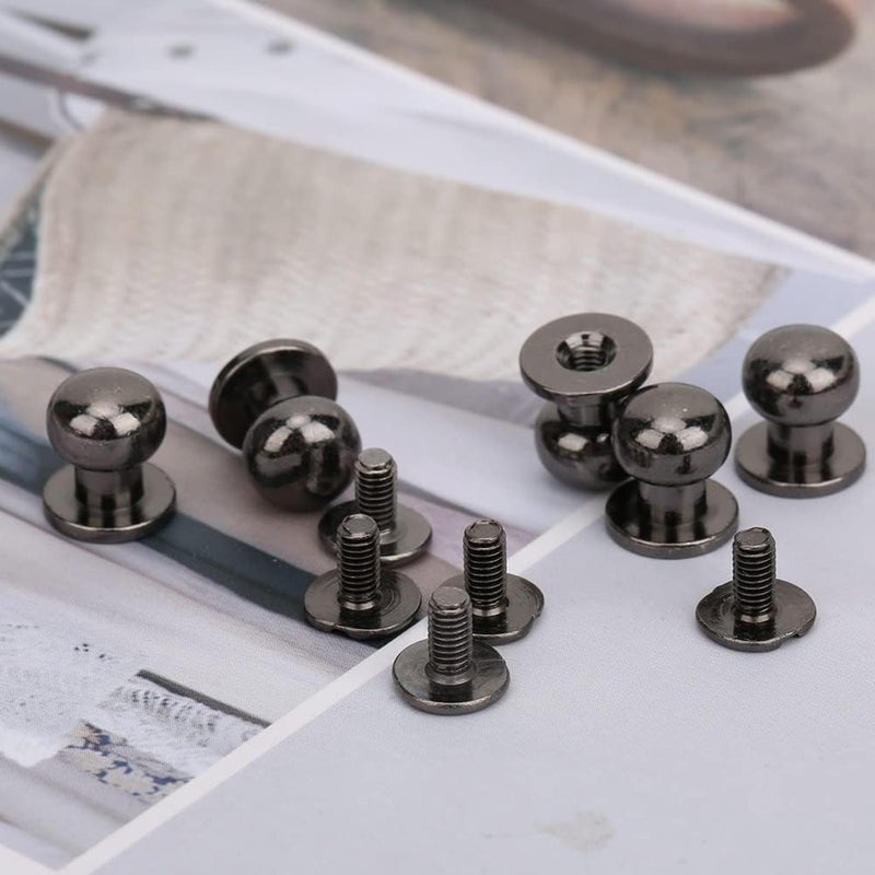 GLOGLOW DIY Copper Rivets Round Head Metal Fasteners for Leather Accessories Bags Shoes Clothing (Monk Head Gun Color 9 * 8mm) - Image 5
